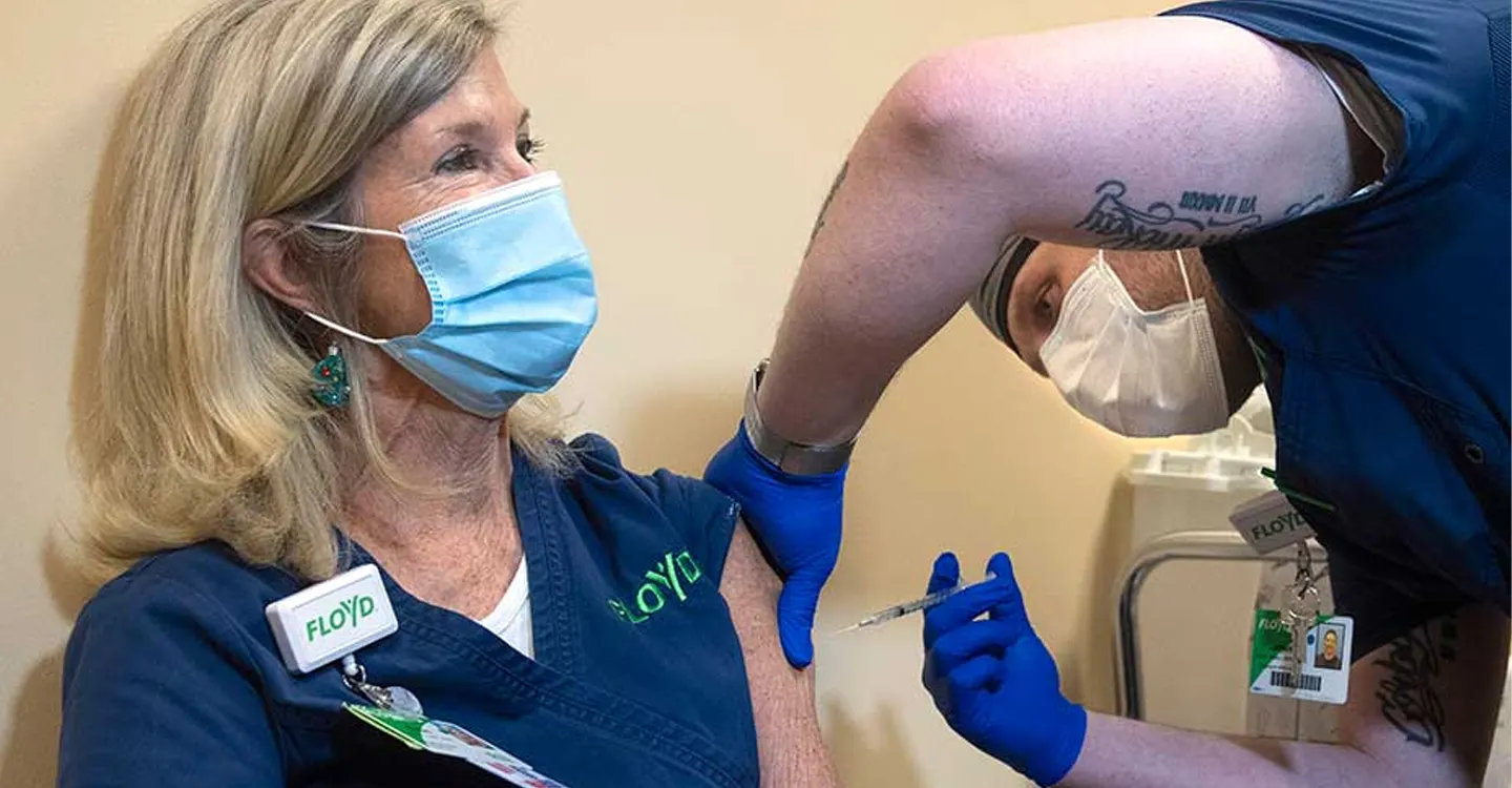 Floyd Administers First of COVID-19 Vaccines for Staff