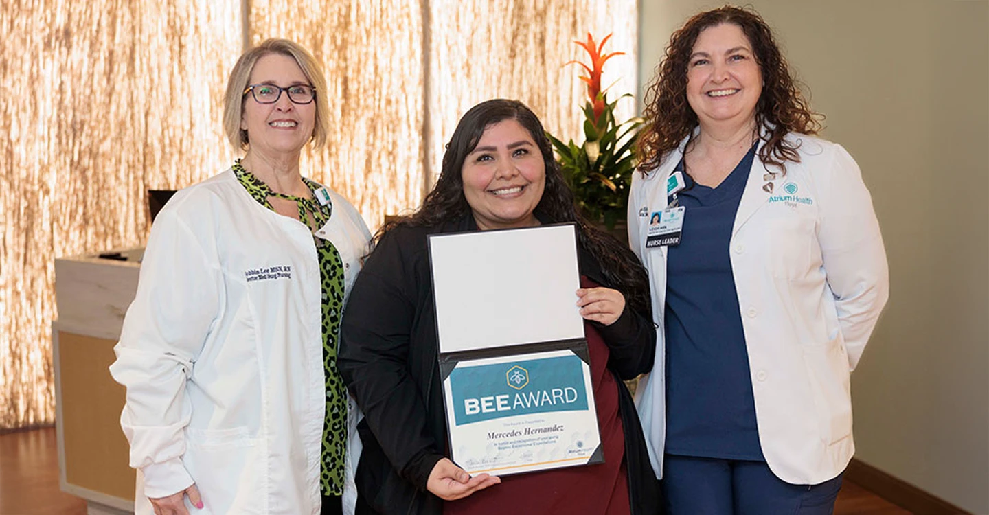 Atrium Health Floyd Medical Center Secretary Wins BEE Award
