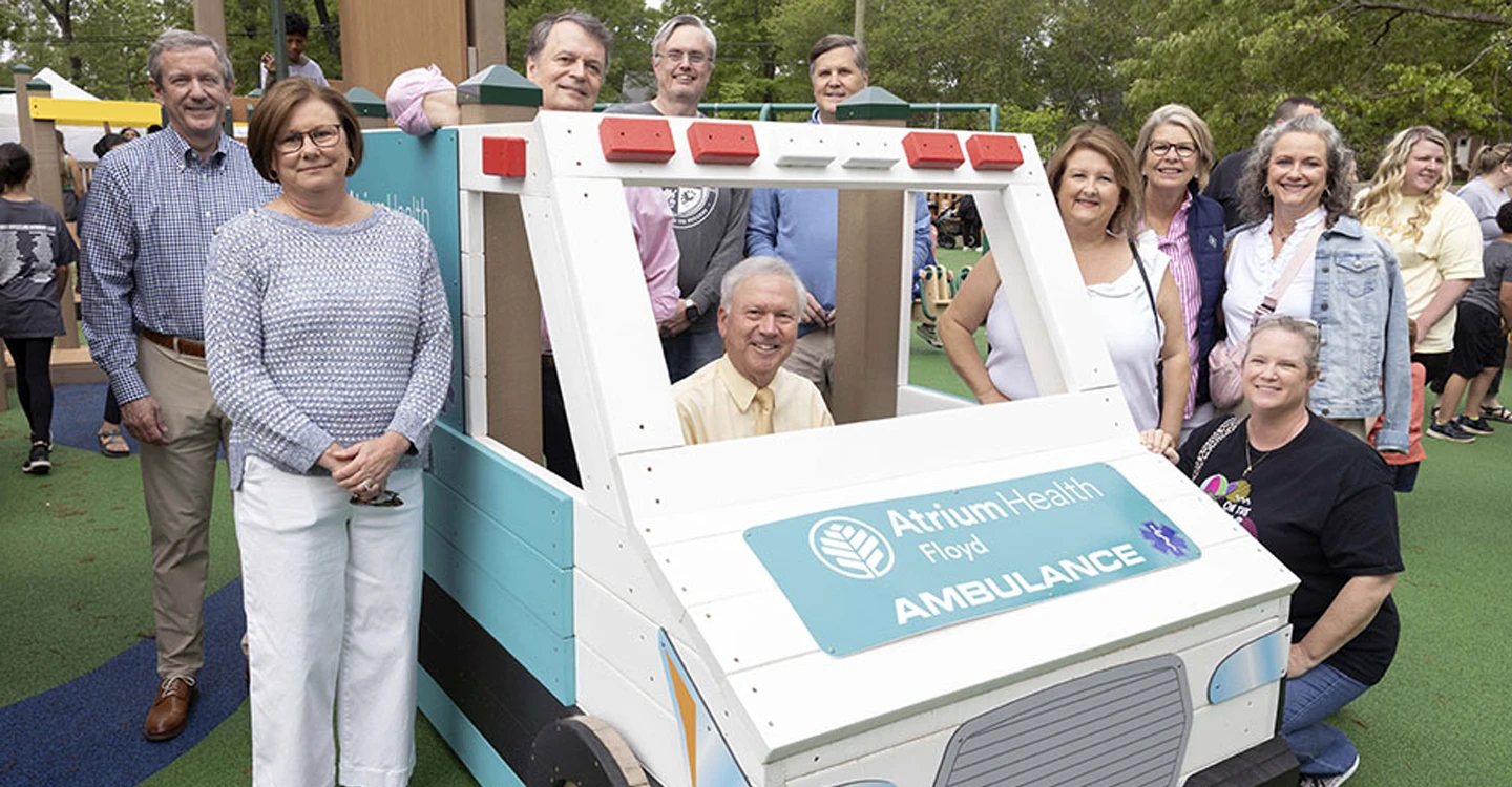 Atrium Health Floyd-Polk Foundation Grants $250,000 to Cedartown's Peek Forest Park Playground Project