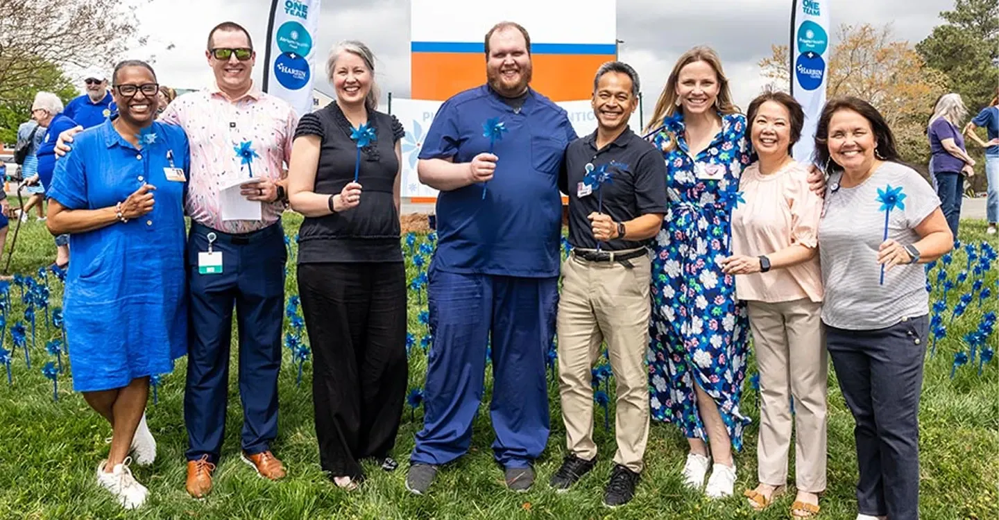 Atrium Health Floyd, Harbin Help Plant Pinwheels